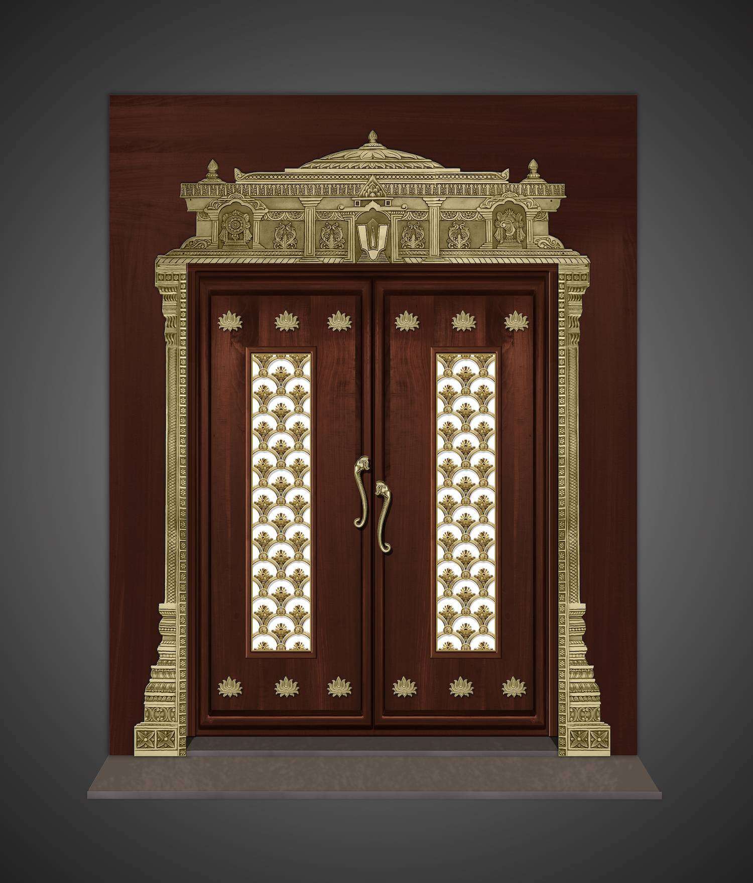 Pooja Doors - Laiton Crafts - Unique Metal Creations